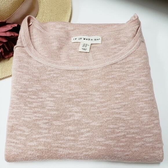 𝅺IF‎ It Were Me Dusty Pink Ovetsized Tunic Light Knit Sweater Size XS - Picture 11 of 11